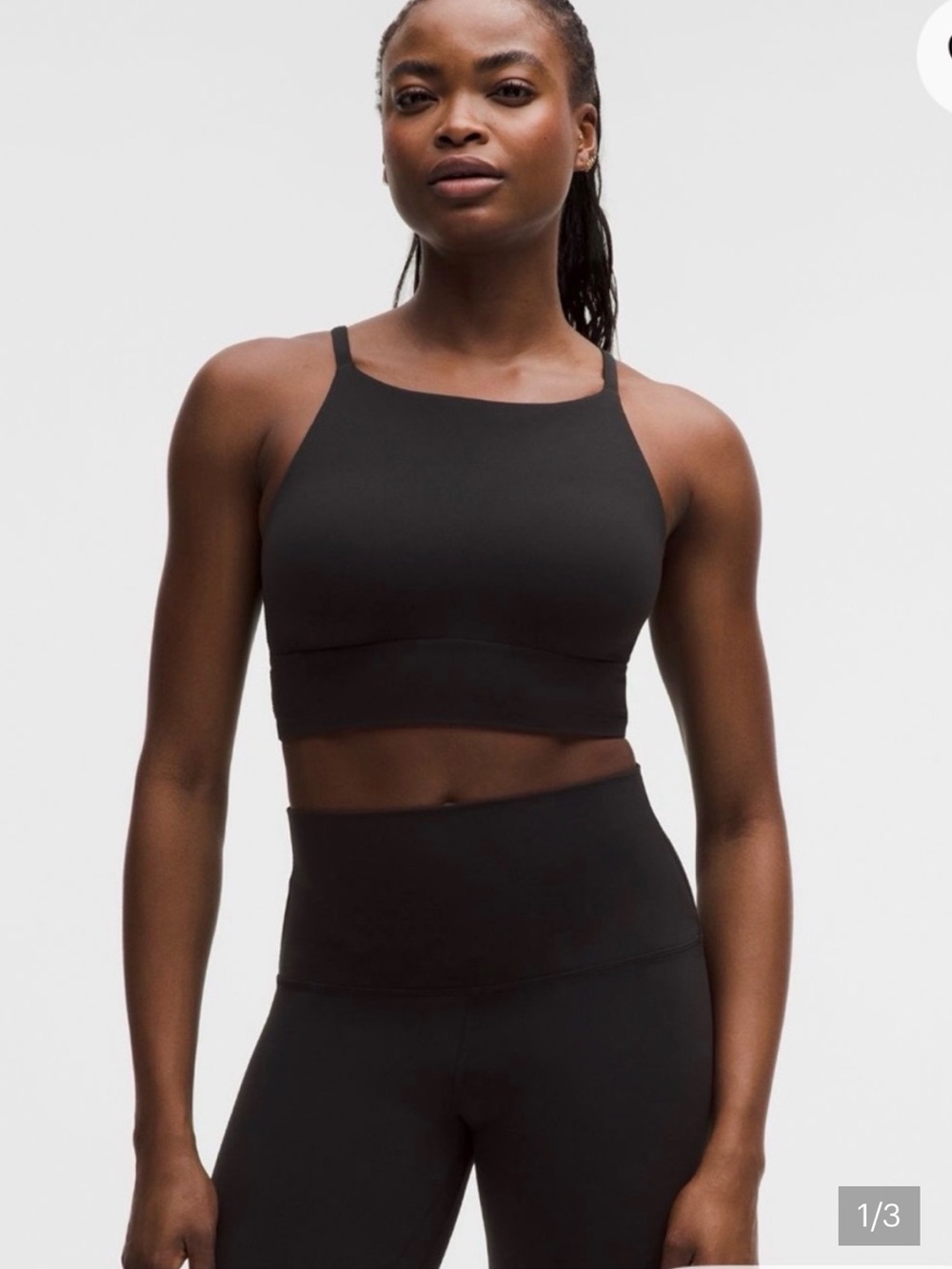 NWT Lululemon focuser high-neck light support bra black